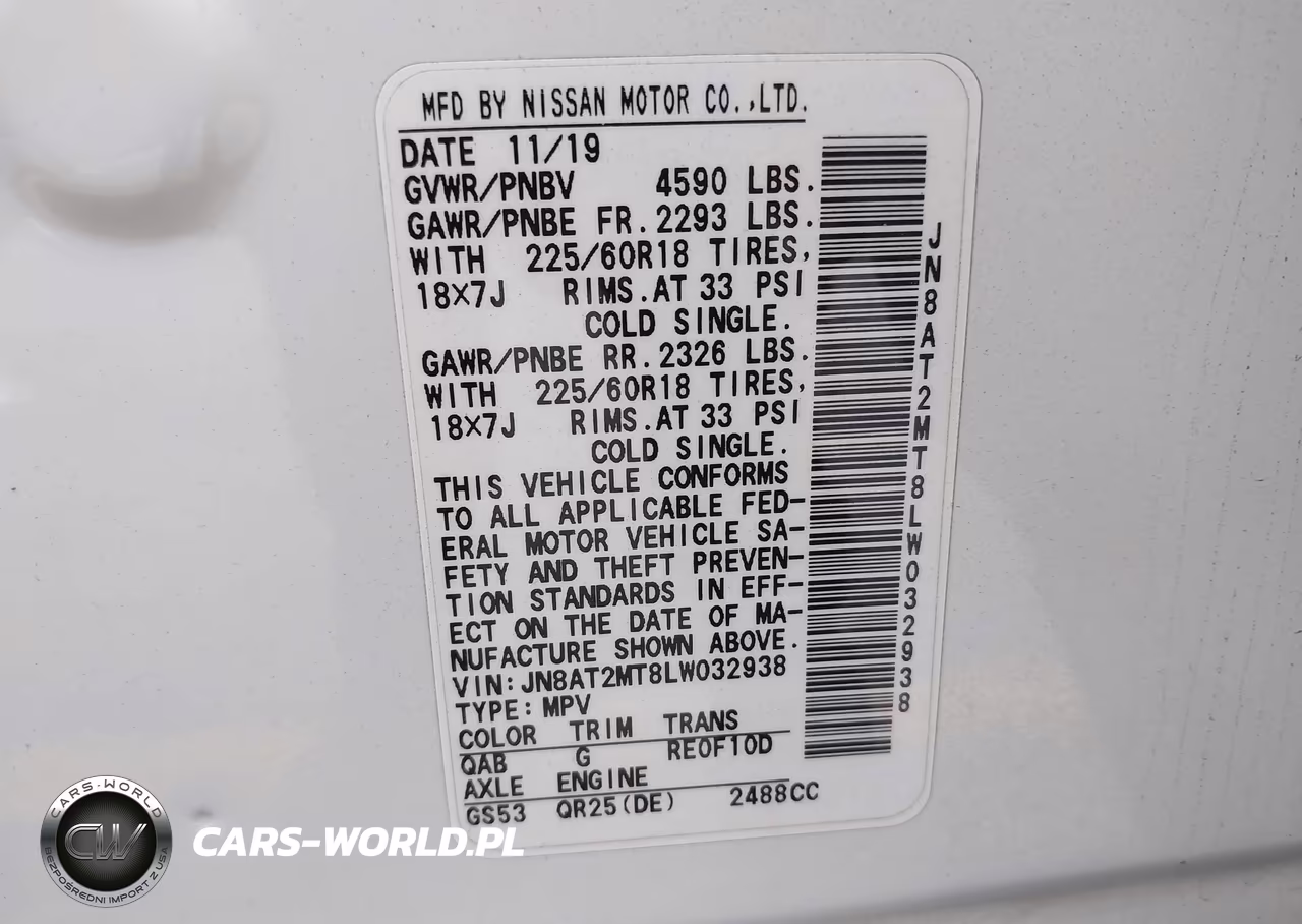 2020 Nissan Rogue Sv Fwd VIN:JN8AT2MT8LW032938 - 9