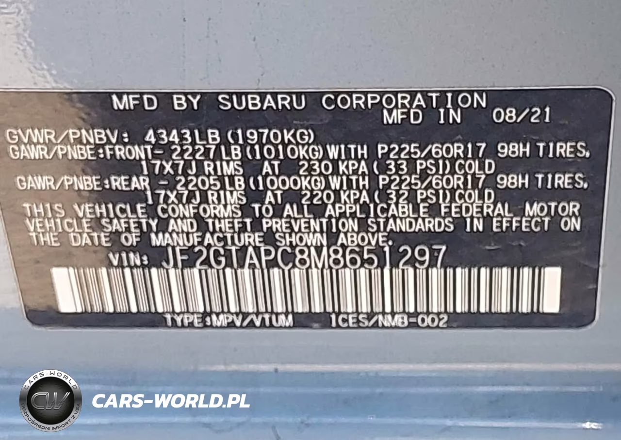 2021 Subaru Crosstrek Premium VIN:JF2GTAPC8M8651297 - 9