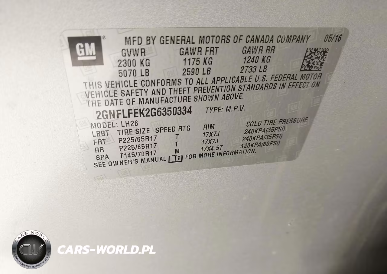 2016 Chevrolet Equinox Lt VIN:2GNFLFEK2G6350334 - 9