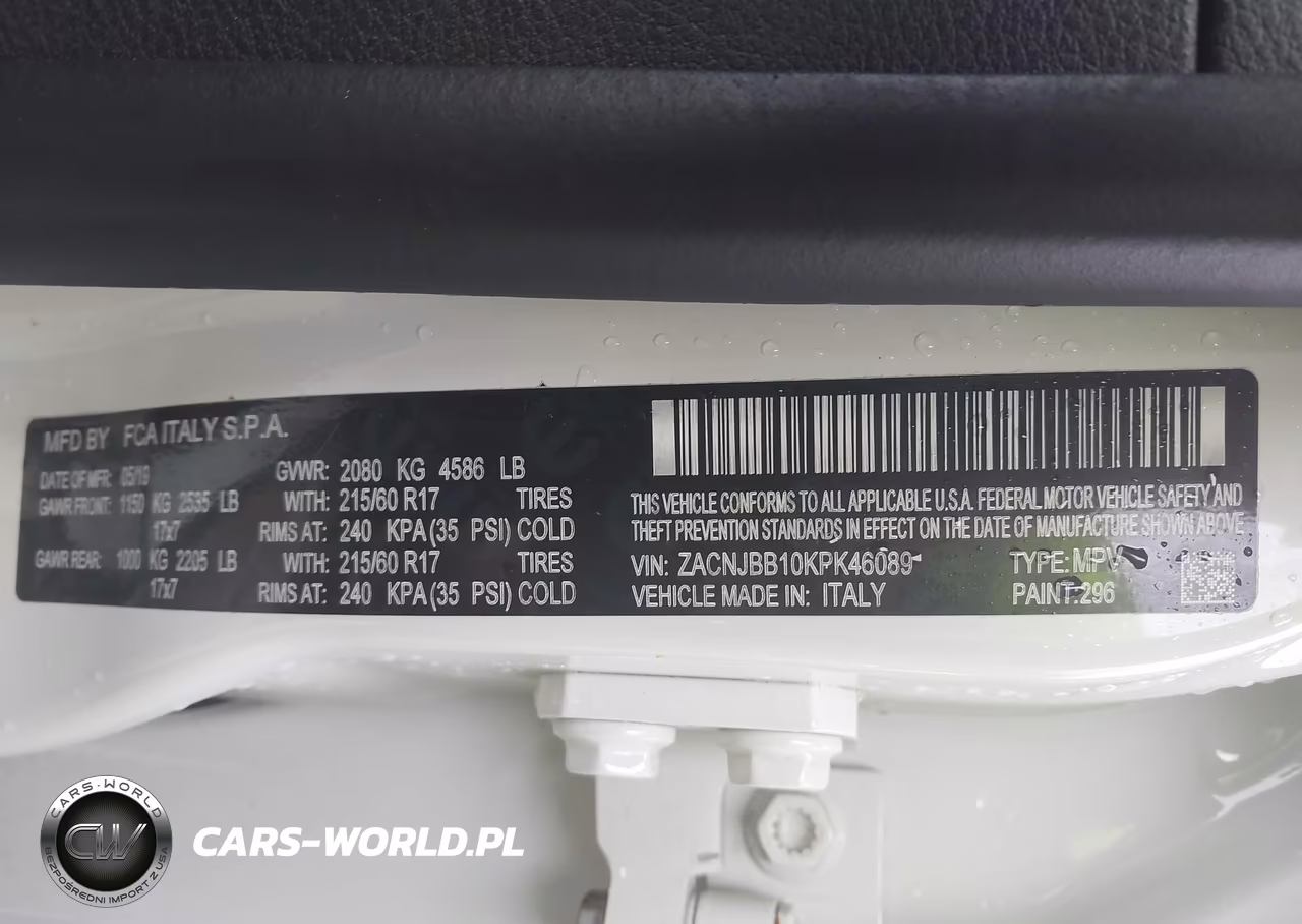 2019 Jeep Renegade Latitude 4X4 VIN:ZACNJBB10KPK46089 - 9