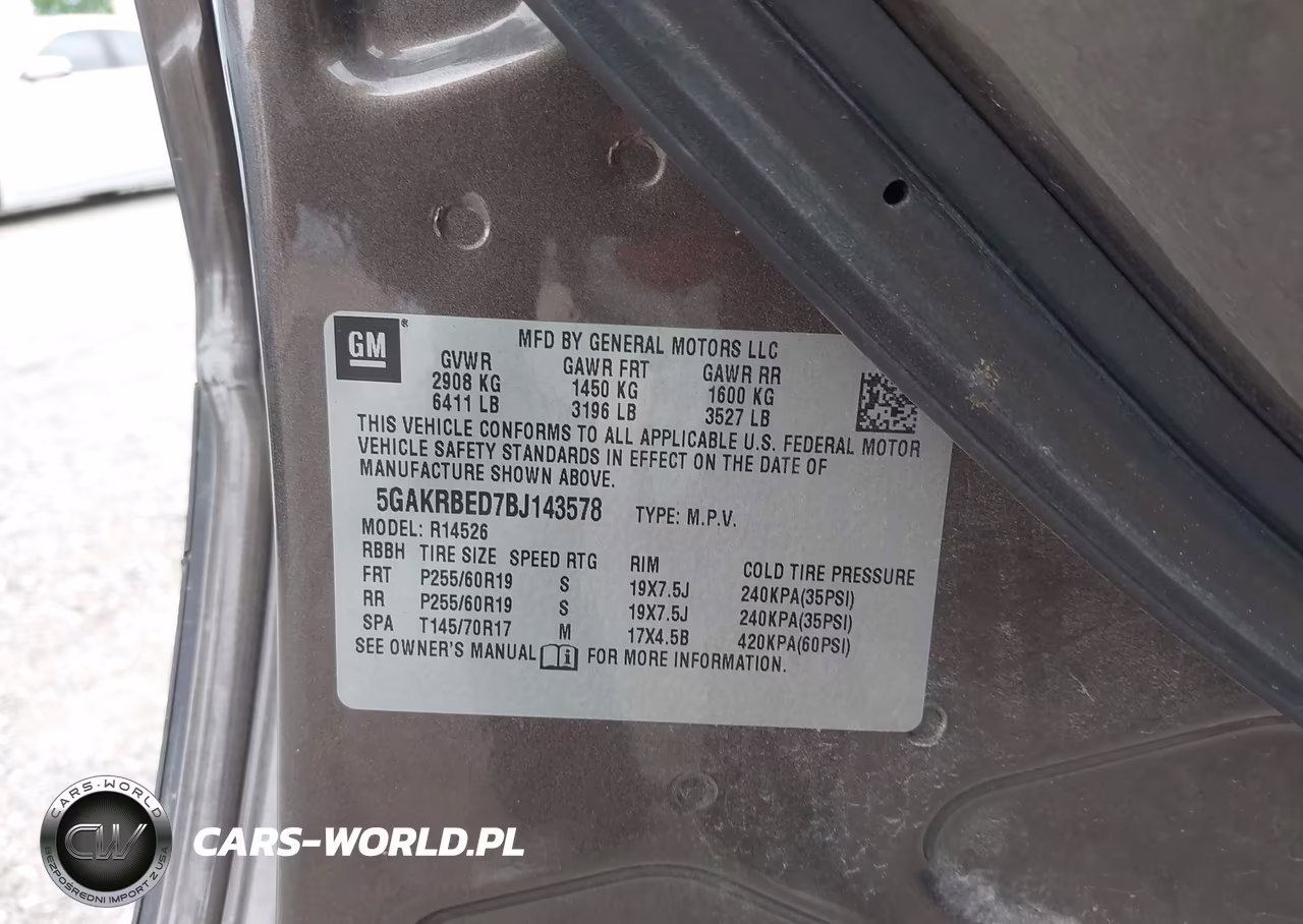 2011 Buick Enclave 1Xl VIN:5GAKRBED7BJ143578 - 9
