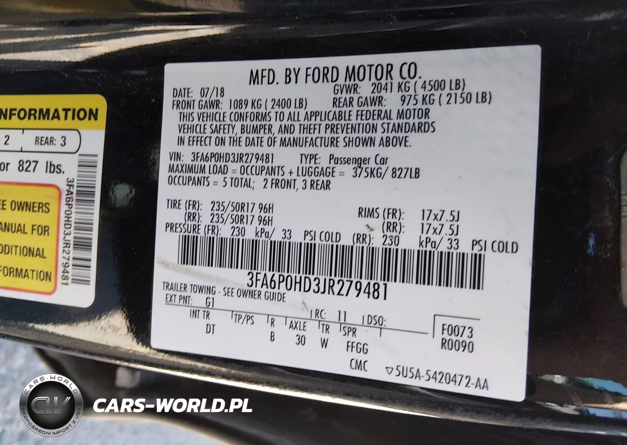 2018 Ford Fusion Se VIN:3FA6P0HD3JR279481 - 9