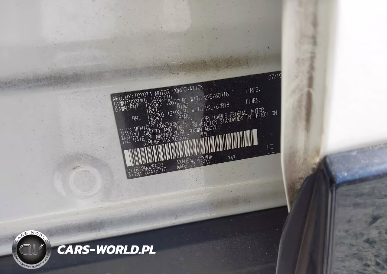 2019 Toyota Rav4 Hybrid Xse VIN:JTMEWRFV4KJ023693 - 9