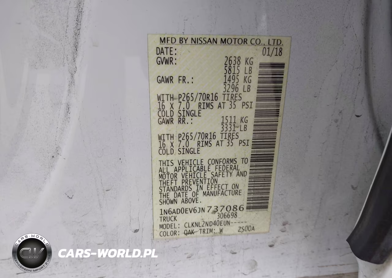 2018 Nissan Frontier Sv VIN:1N6AD0EV6JN737086 - 9