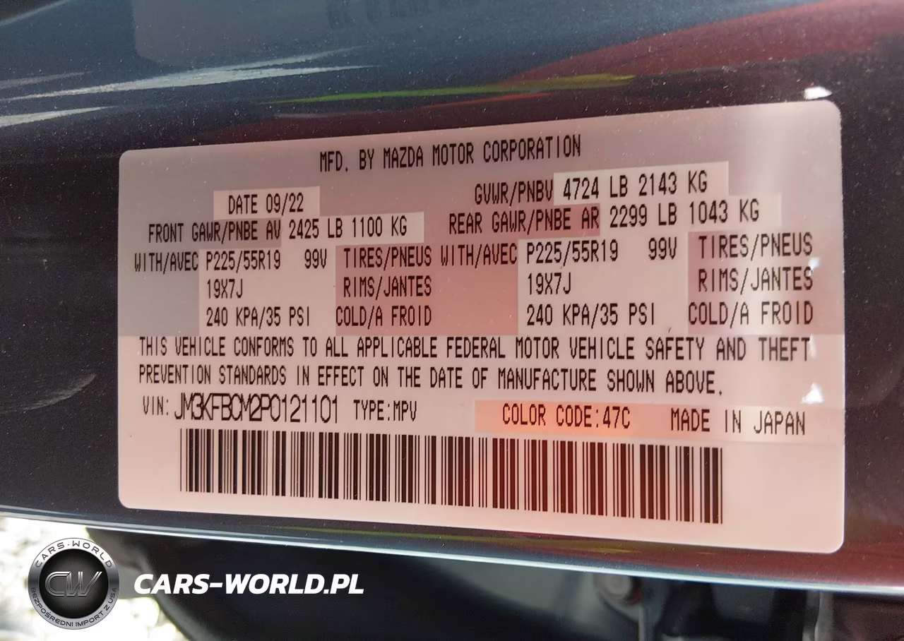 2023 Mazda Cx-5 2.5 S Carbon Edition VIN:JM3KFBCM2P0121101 - 9