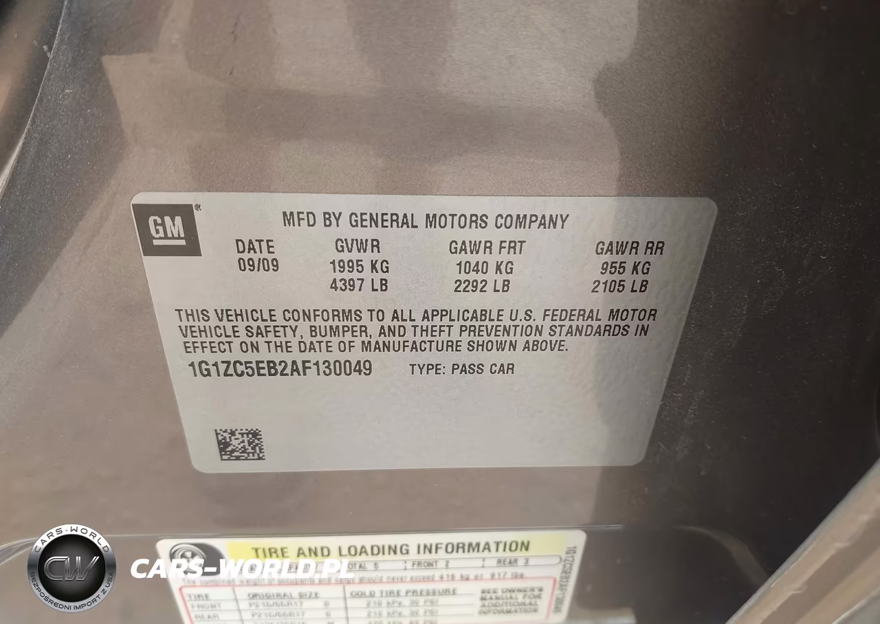 CHEVROLET MALIBU 1LT VIN:1G1ZC5EB2AF130049 - 9