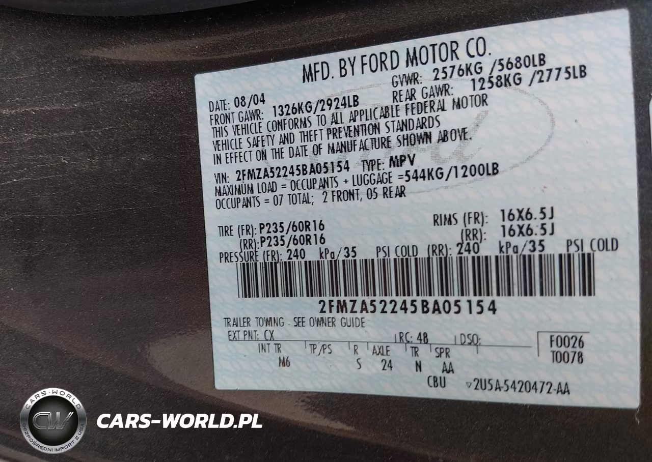 2005 Ford Freestar Sel VIN:2FMZA52245BA05154 - 9