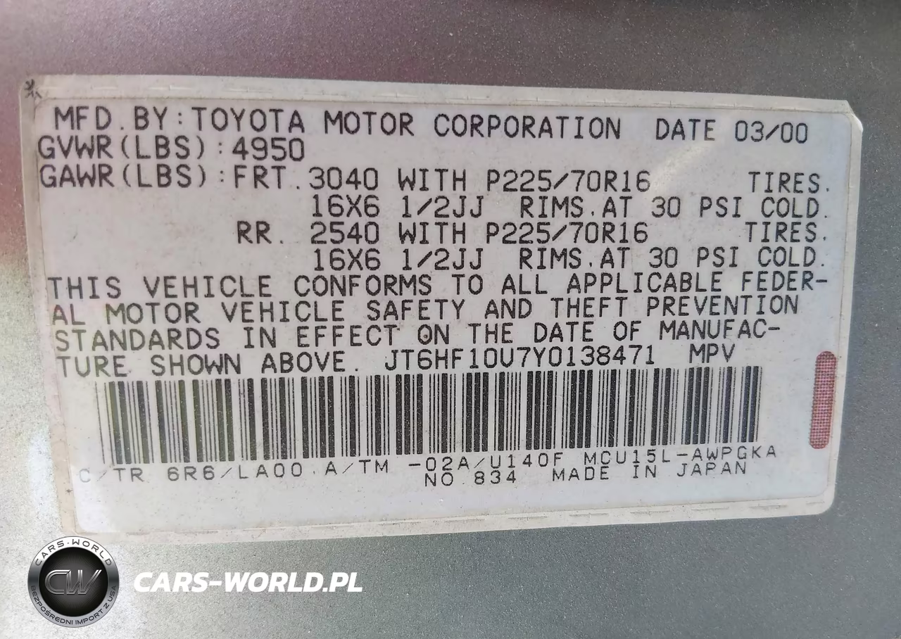 2000 Lexus Rx 300 VIN:JT6HF10U7Y0138471 - 9