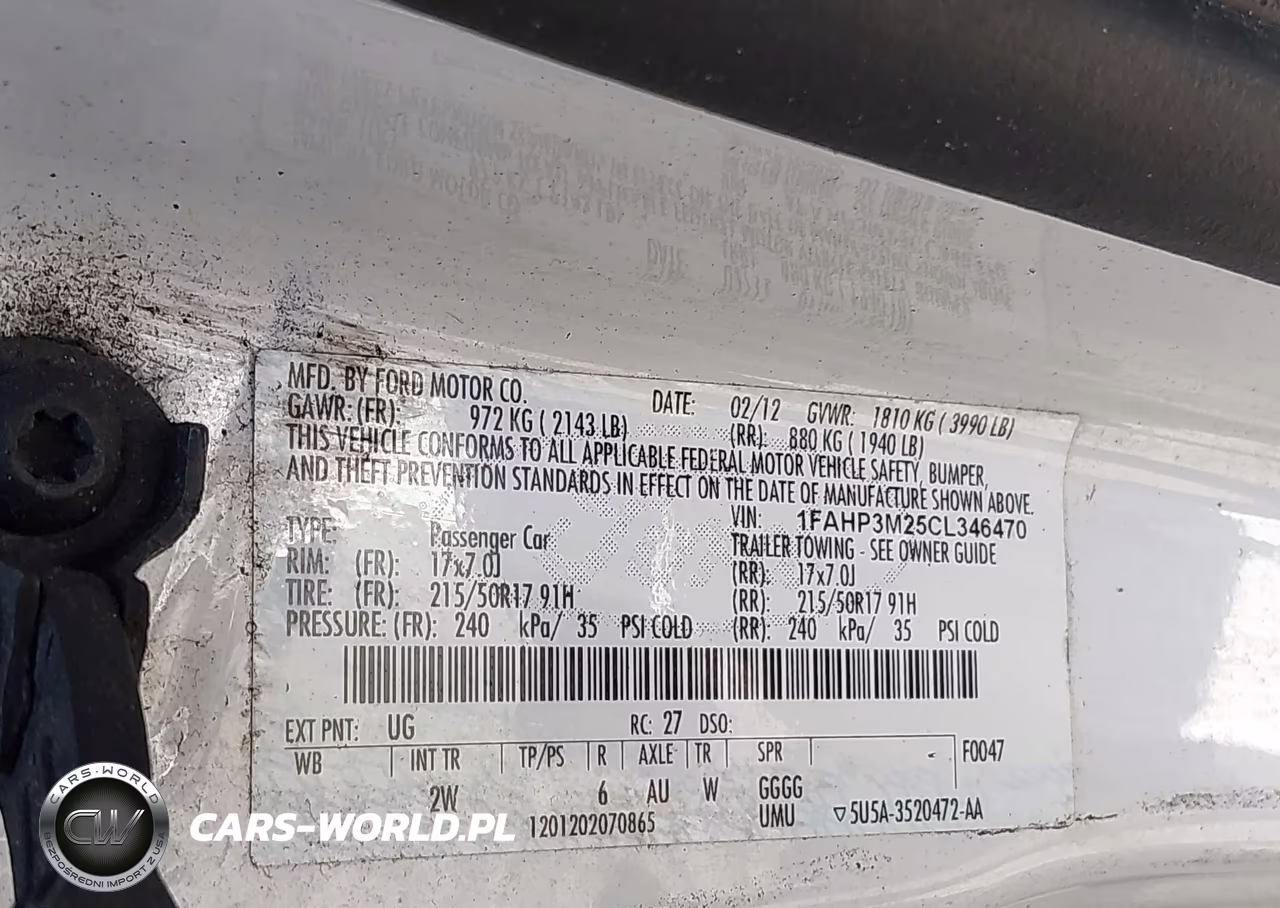 2012 Ford Focus Sel VIN:1FAHP3M25CL346470 - 9