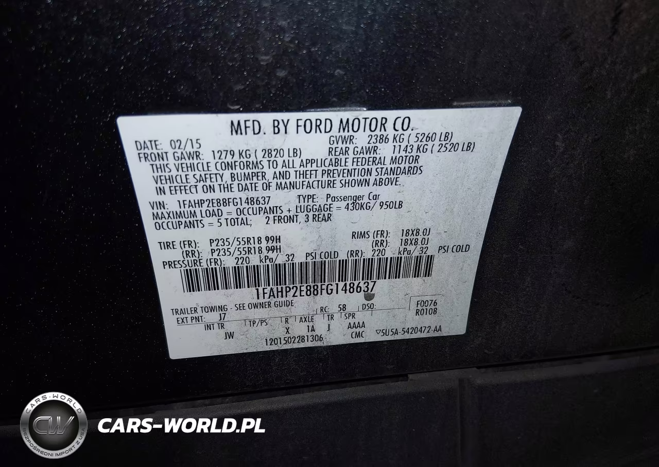 2015 Ford Taurus Sel VIN:1FAHP2E88FG148637 - 9