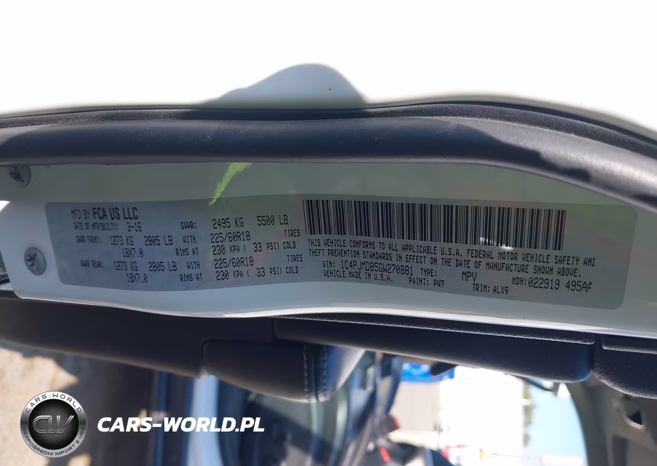 2016 Jeep Cherokee Limited VIN:1C4PJMDB5GW270881 - 9