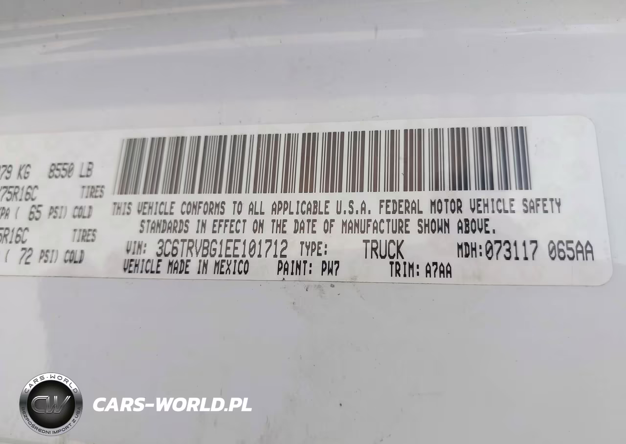 2014 Ram Promaster 1500 VIN:3C6TRVBG1EE101712 - 9