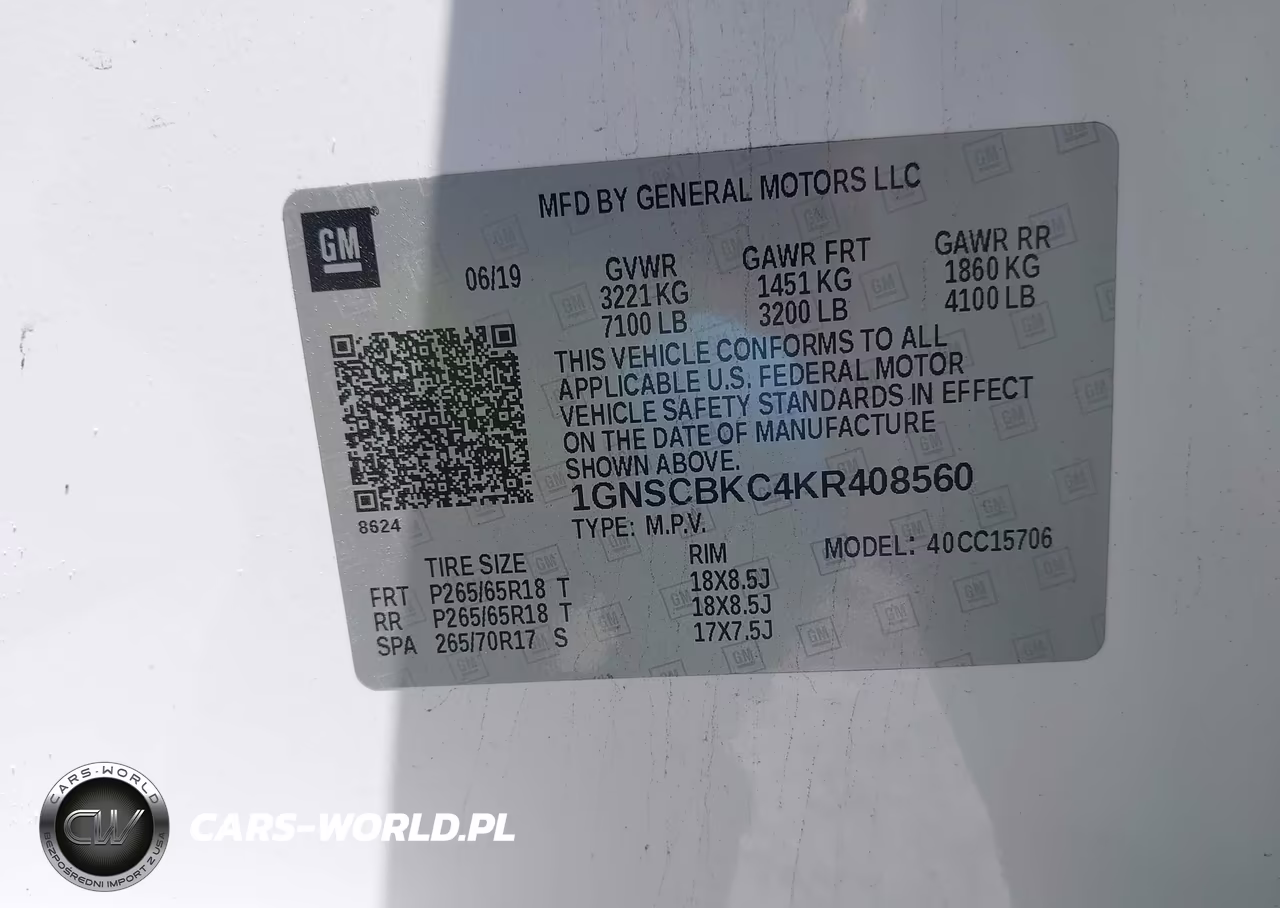 2019 Chevrolet Tahoe Lt VIN:1GNSCBKC4KR408560 - 9