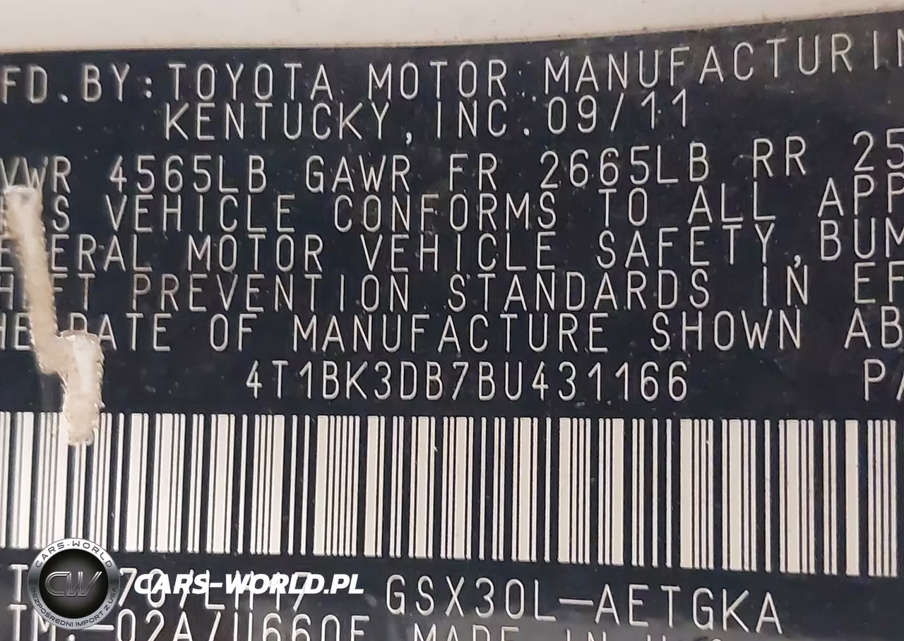 2011 Toyota Avalon VIN:4T1BK3DB7BU431166 - 9