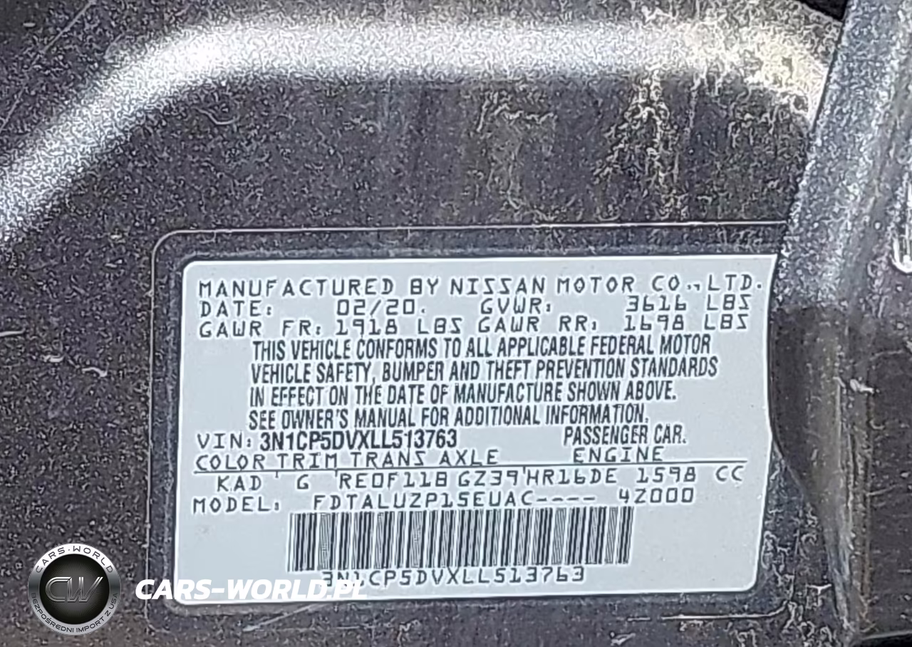 2020 Nissan Kicks Sr Xtronic Cvt VIN:3N1CP5DVXLL513763 - 9