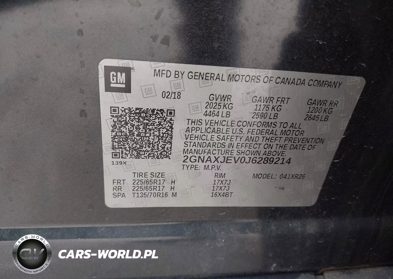 2018 Chevrolet Equinox Lt VIN:2GNAXJEV0J6289214 - 9