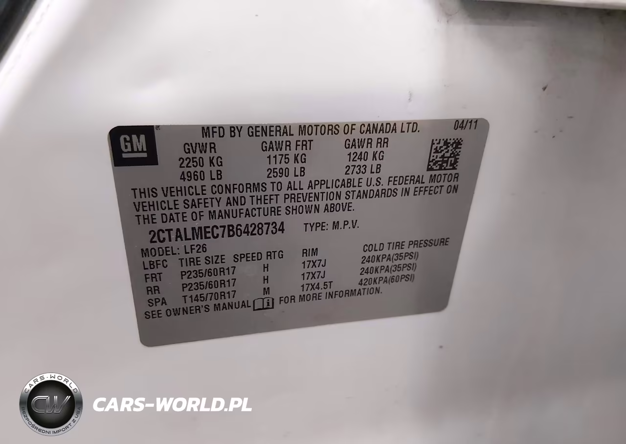 2011 GMC Terrain Sle-1 VIN:2CTALMEC7B6428734 - 9
