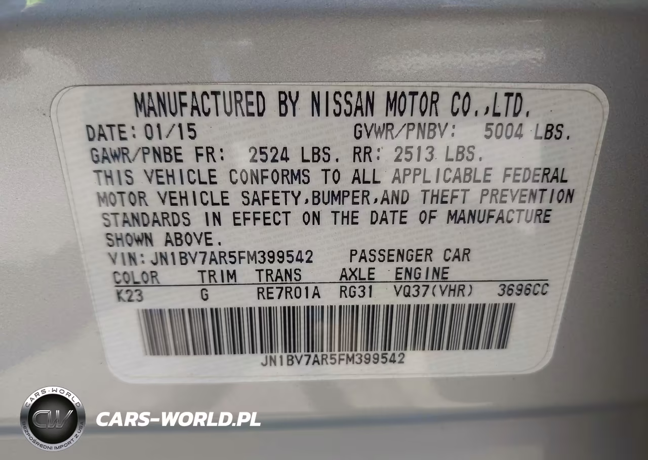 2015 Infiniti Q50 Premium VIN:JN1BV7AR5FM399542 - 9