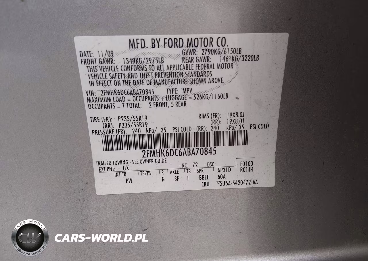 2010 Ford Flex Limited VIN:2FMHK6DC6ABA70845 - 9