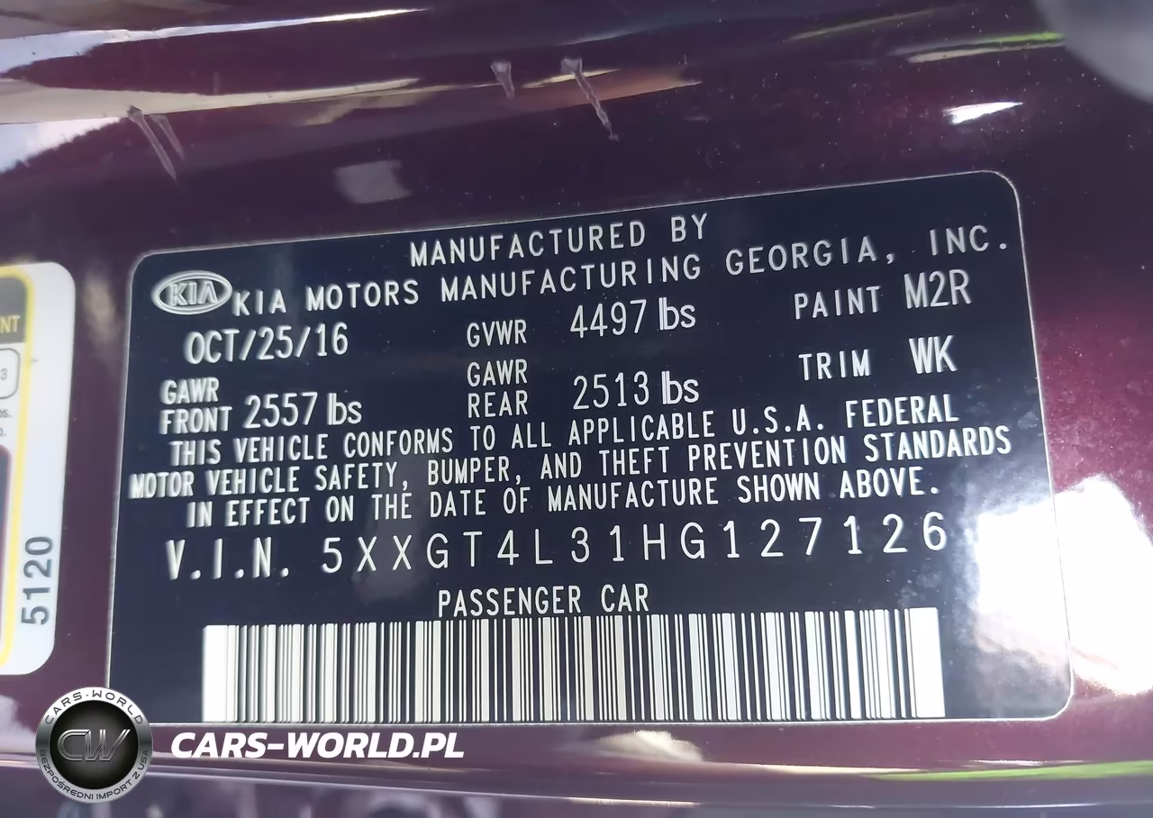 2017 Kia Optima Lx VIN:5XXGT4L31HG127126 - 9