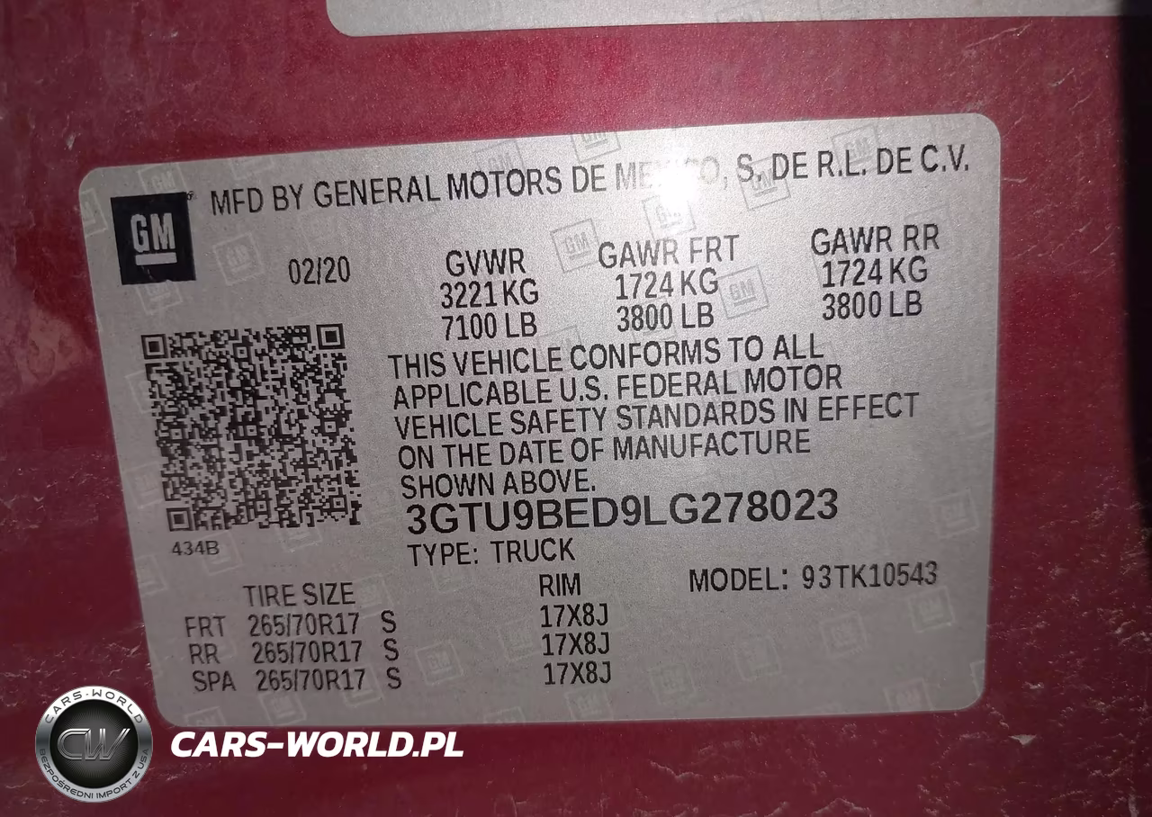 2020 GMC Sierra 1500 4Wd Short Box Sle VIN:3GTU9BED9LG278023 - 9