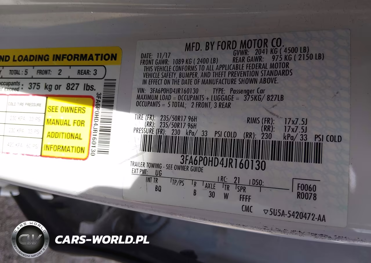 2018 Ford Fusion Se VIN:3FA6P0HD4JR160130 - 9