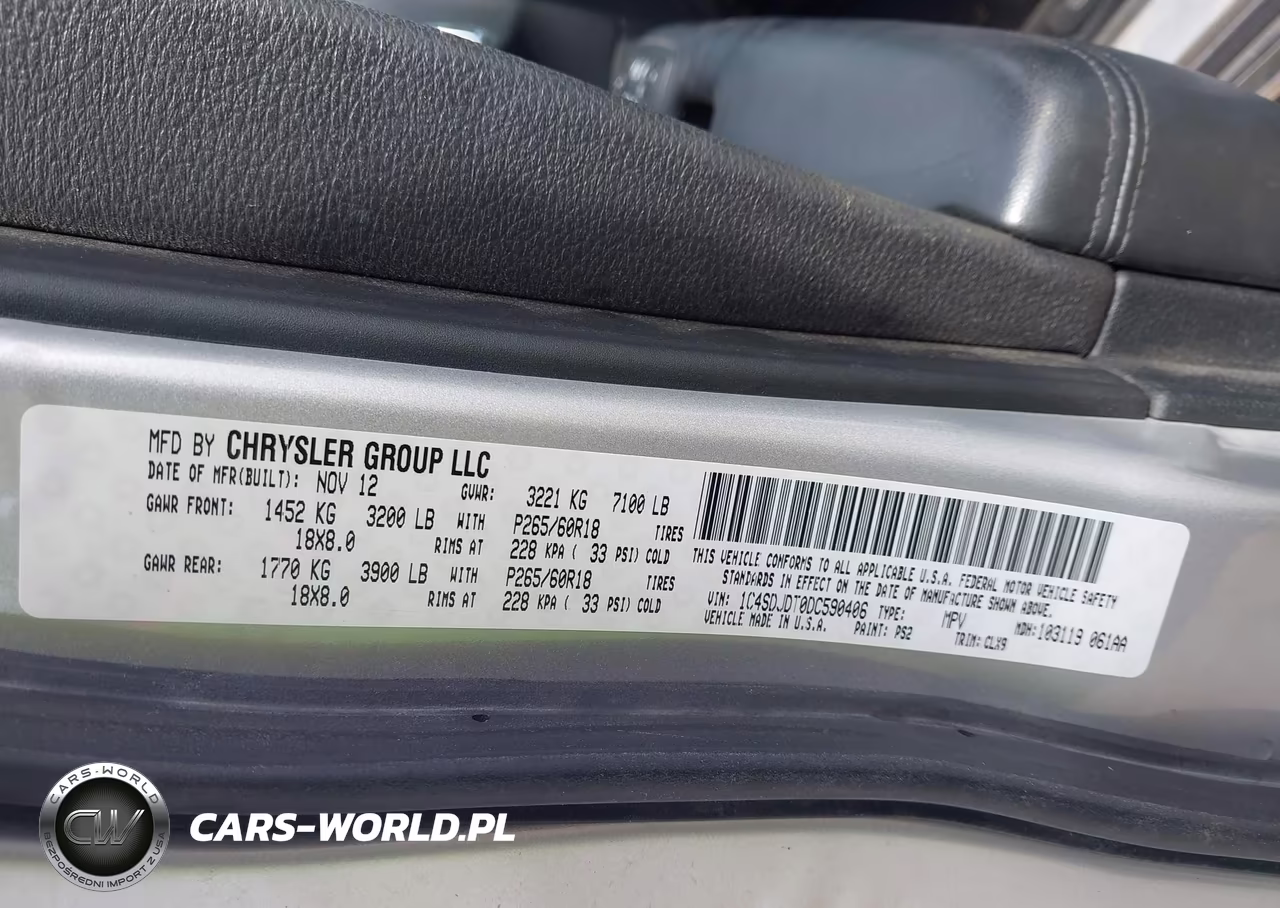 2013 Dodge Durango Crew VIN:1C4SDJDT0DC590406 - 9