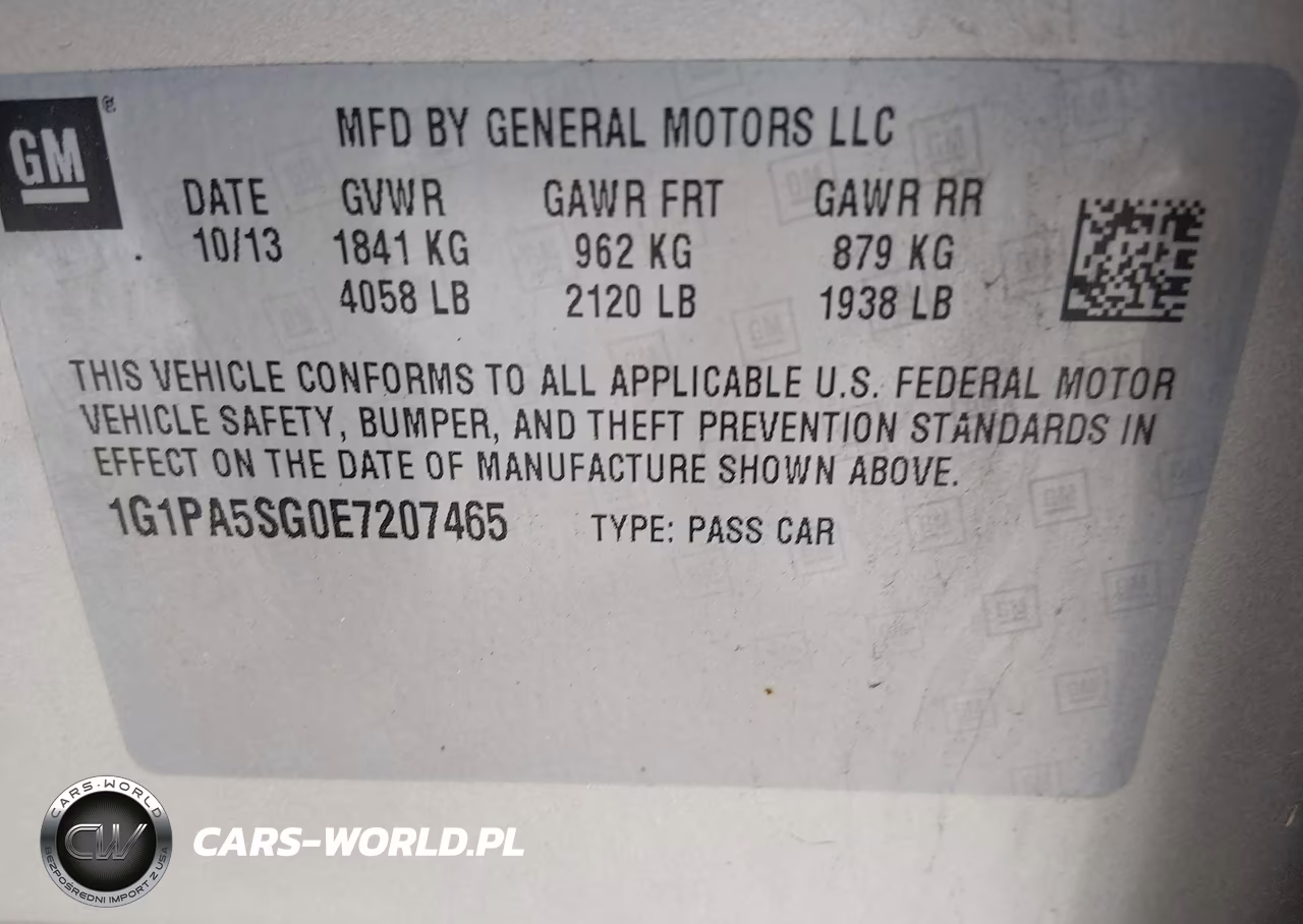 2014 Chevrolet Cruze Ls Auto VIN:1G1PA5SG0E7207465 - 9