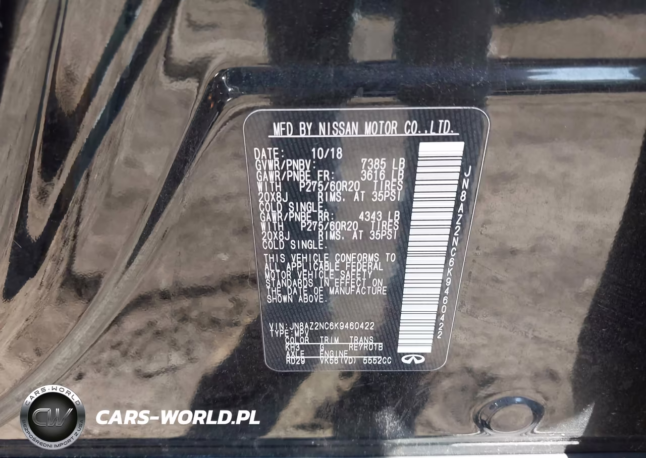2019 Infiniti Qx80 Luxe VIN:JN8AZ2NC6K9460422 - 9
