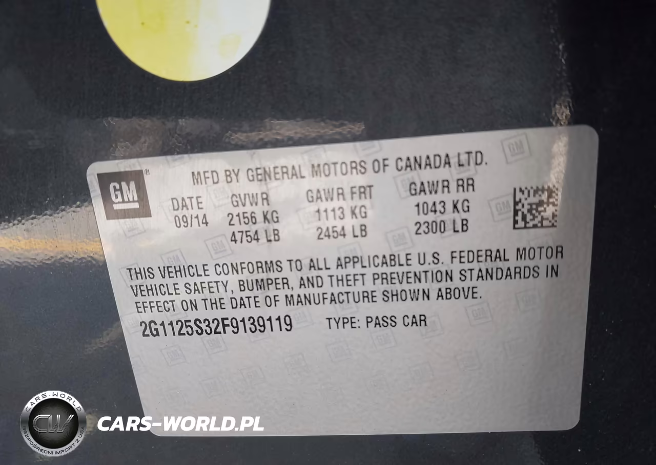 2015 Chevrolet Impala 2Lt VIN:2G1125S32F9139119 - 9