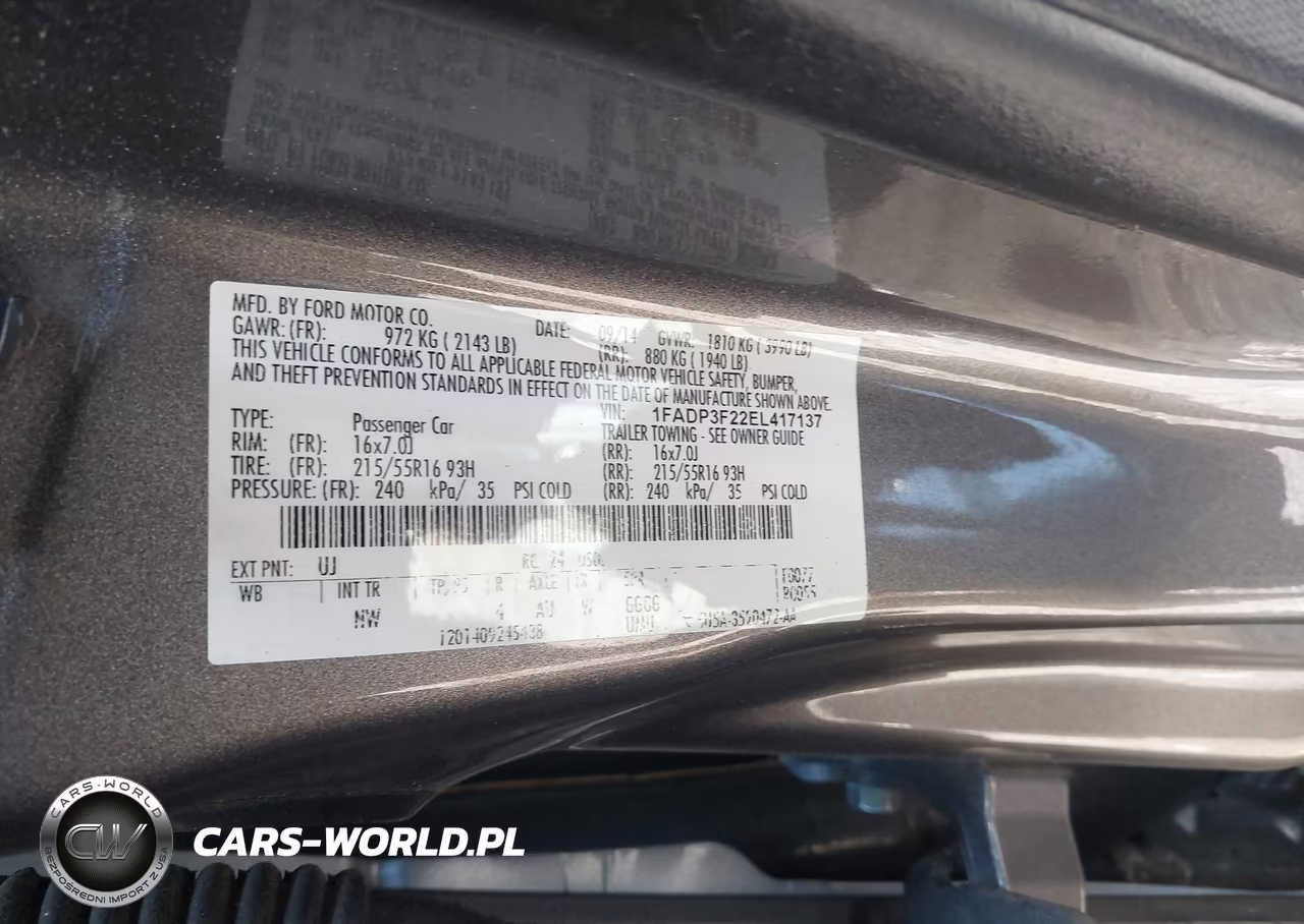 2014 Ford Focus Se VIN:1FADP3F22EL417137 - 9