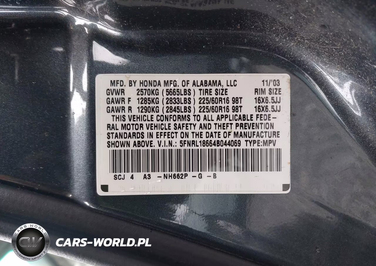 2004 Honda Odyssey Ex VIN:5FNRL18664B044069 - 9