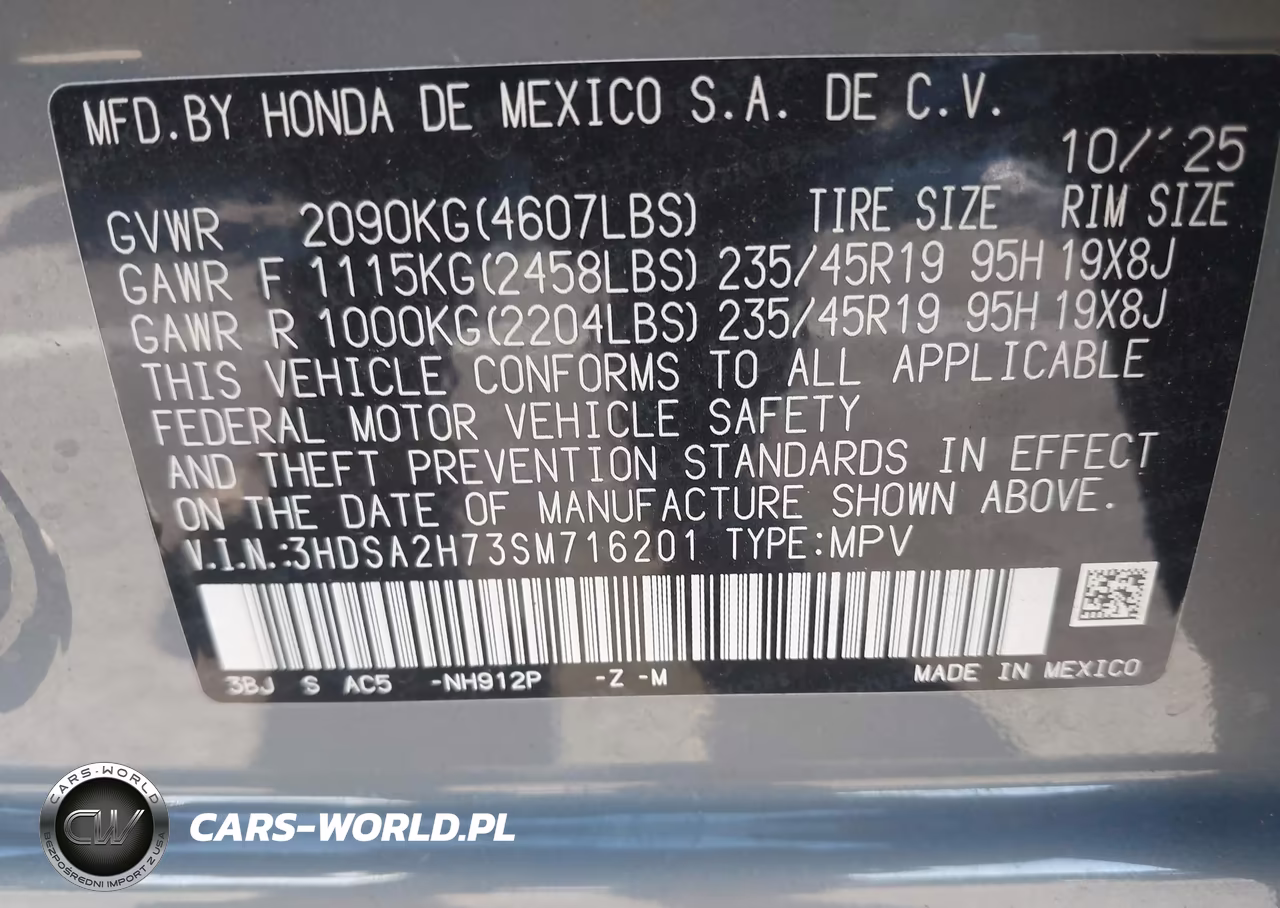 2025 Acura Adx A-Spec With Advance VIN:3HDSA2H73SM716201 - 9