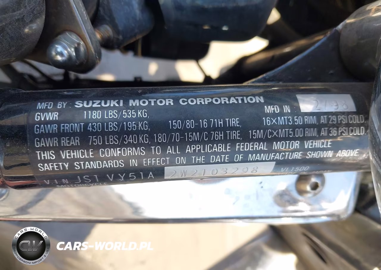 1998 Suzuki Vl1500 VIN:JS1VY51A2W2103298 - 10