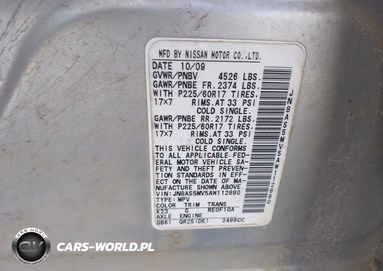 2010 Nissan Rogue Sl VIN:JN8AS5MV5AW112880 - 9