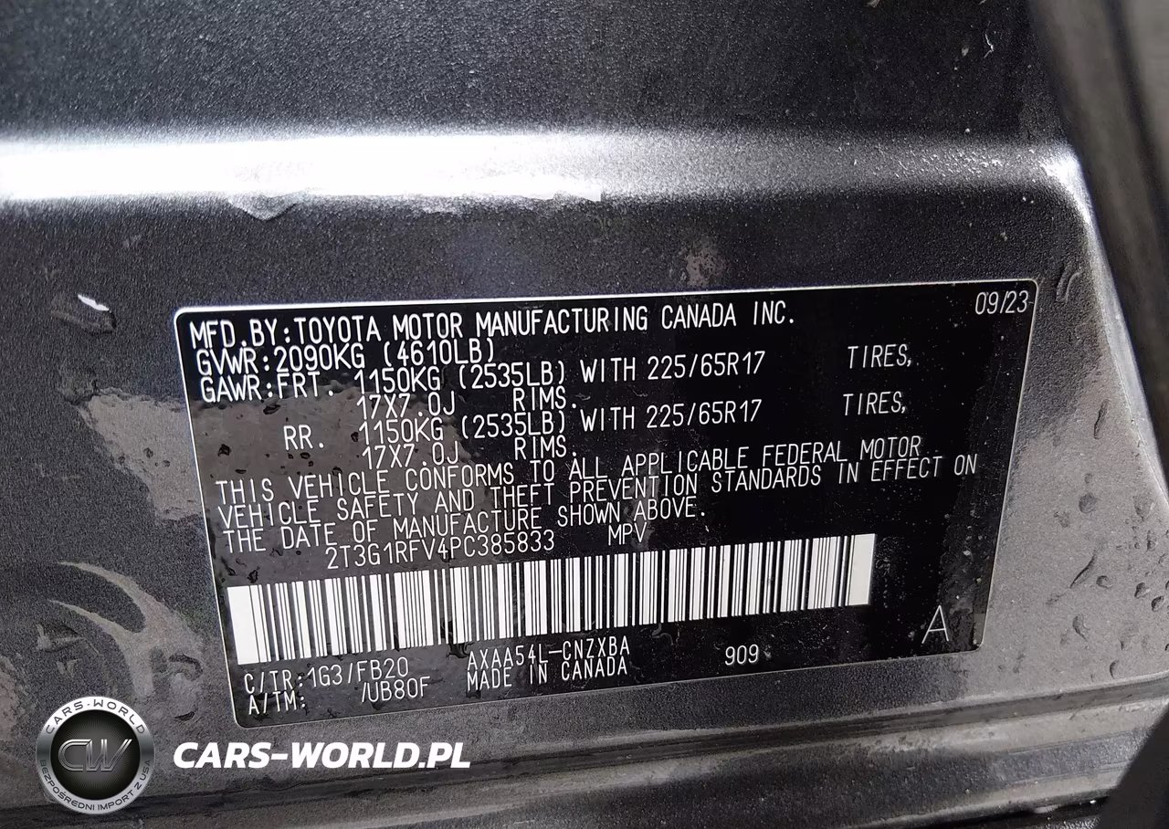 2023 Toyota Rav4 Le VIN:2T3G1RFV4PC385833 - 9