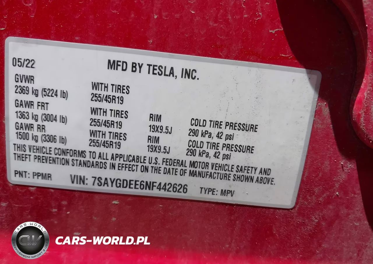 2022 Tesla Model Y Long Range Dual Motor All-Wheel Drive VIN:7SAYGDEE6NF442626 - 9