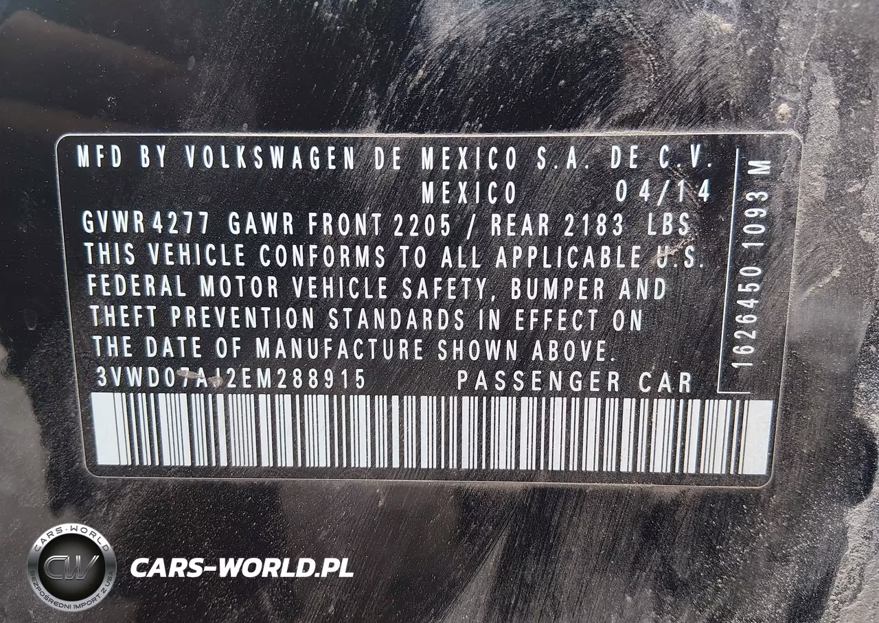 2014 Volkswagen Jetta 1.8T Se VIN:3VWD07AJ2EM288915 - 9