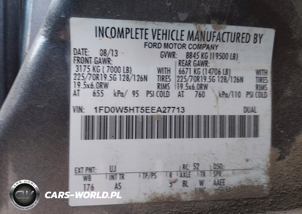 2014 Ford F-550 Chassis Xl VIN:1FD0W5HT5EEA27713 - 9