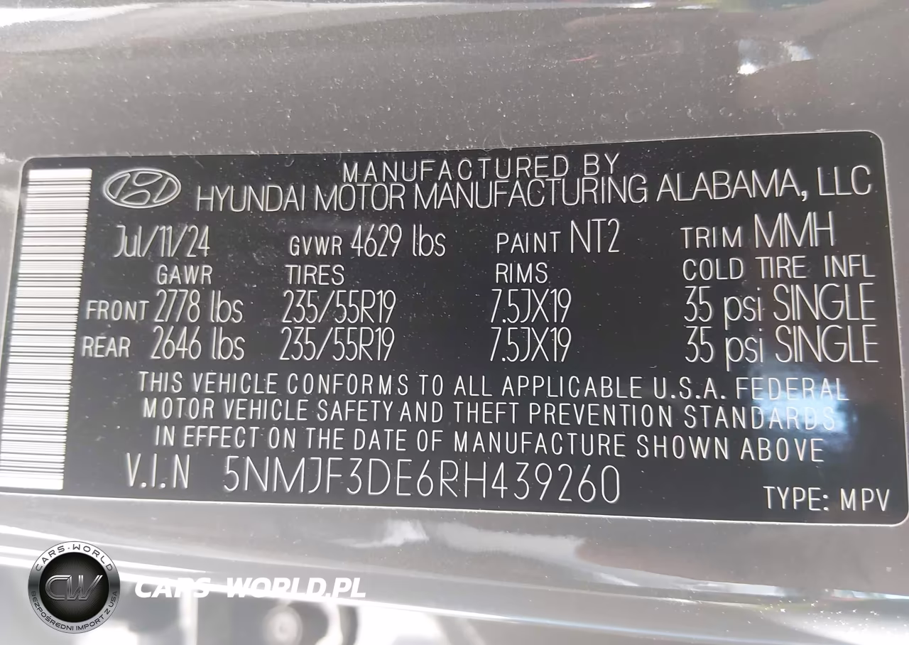 2024 Hyundai Tucson Sel VIN:5NMJF3DE6RH439260 - 9