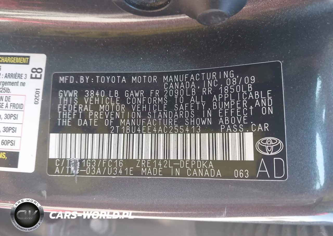 2010 Toyota Corolla Le VIN:2T1BU4EE4AC255413 - 9