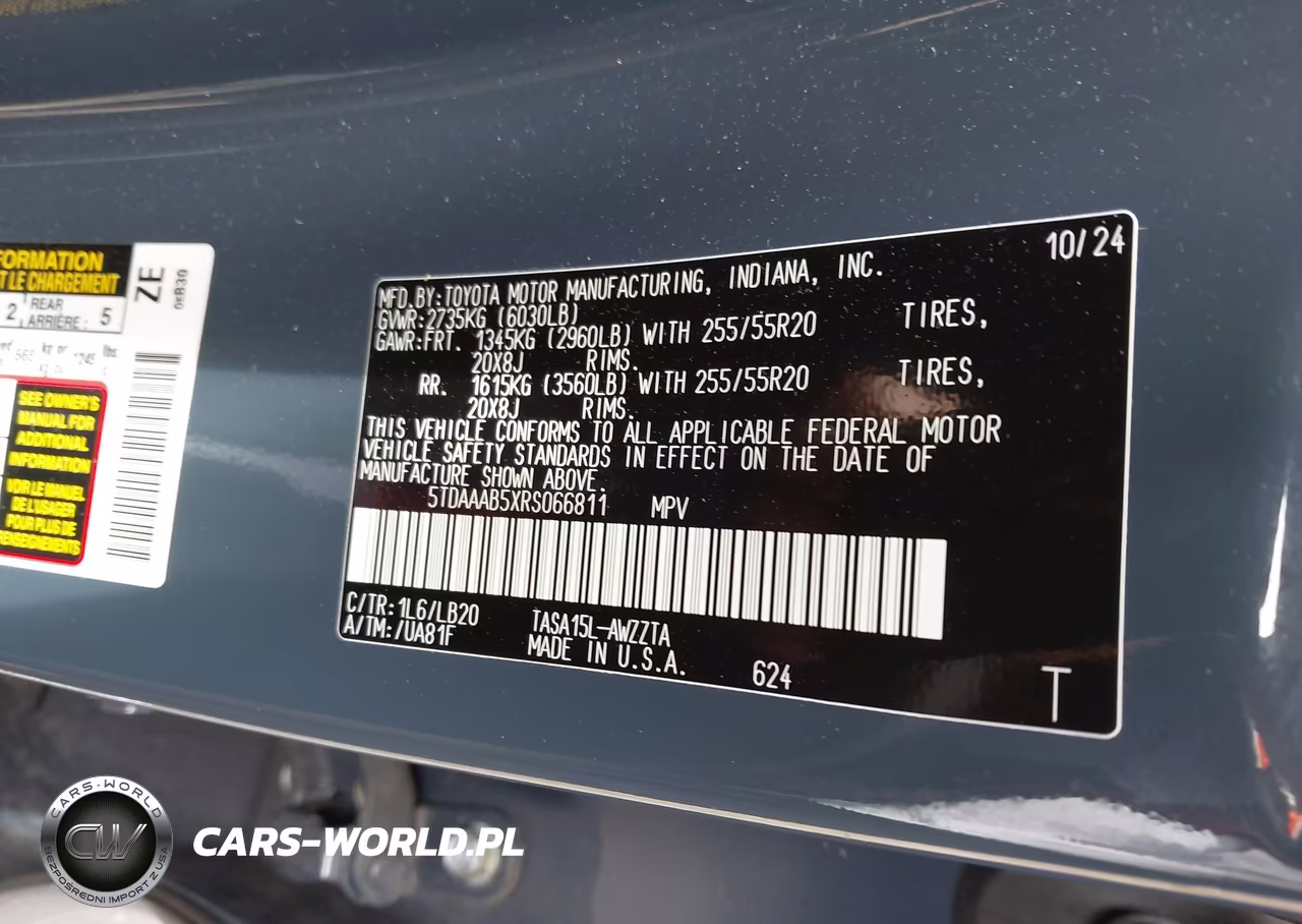 2024 Toyota Grand Highlander Platinum VIN:5TDAAAB5XRS066811 - 9