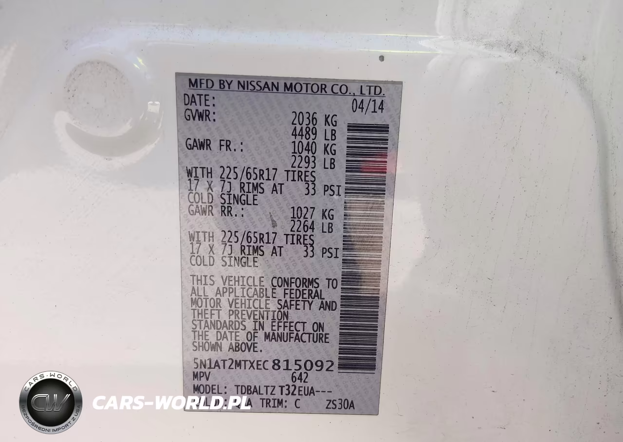 2014 Nissan Rogue Sv VIN:5N1AT2MTXEC815092 - 9
