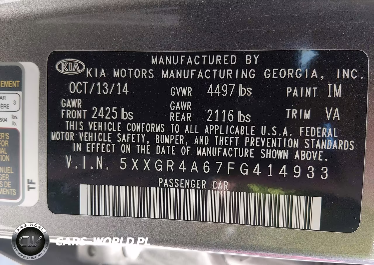 2015 Kia Optima Sx Turbo VIN:5XXGR4A67FG414933 - 9