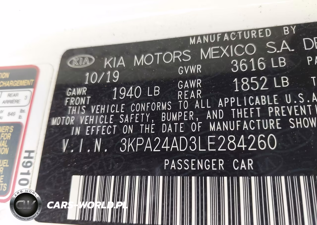 2020 Kia Rio S VIN:3KPA24AD3LE284260 - 9