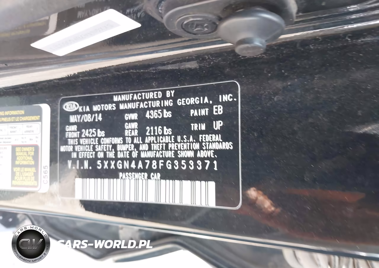 2015 Kia Optima Ex VIN:5XXGN4A78FG353371 - 9