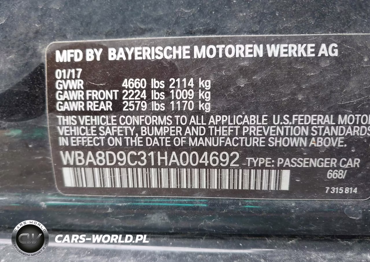 2017 BMW 330I xDrive VIN:WBA8D9C31HA004692 - 9