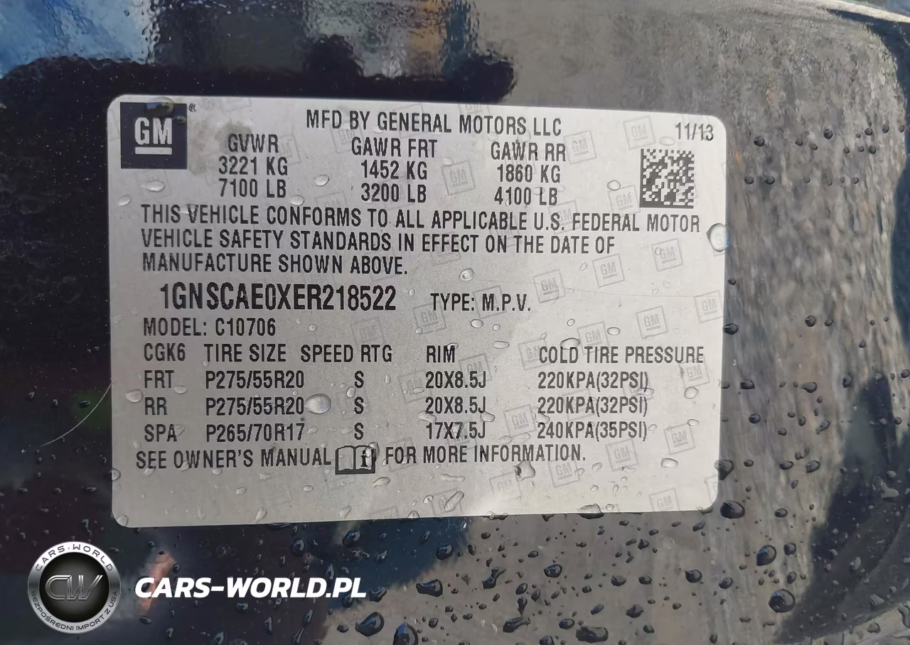 2014 Chevrolet Tahoe Ls VIN:1GNSCAE0XER218522 - 9