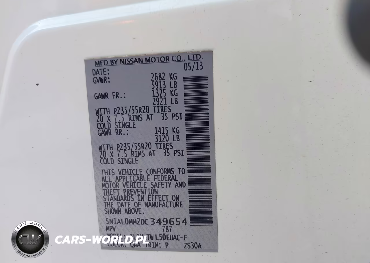 2013 Infiniti Jx35 VIN:5N1AL0MM2DC349654 - 9