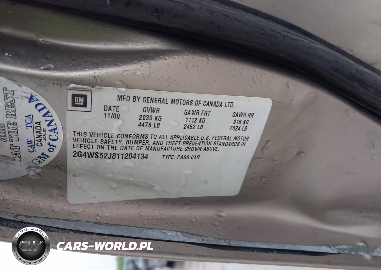 2001 Buick Century Custom VIN:2G4WS52J811204134 - 9